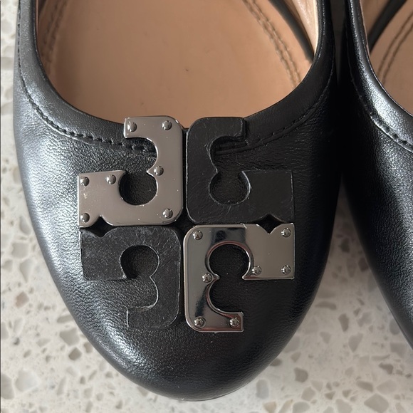 Tory Burch Black Flats with Metallic Embellishment - Picture 5 of 6